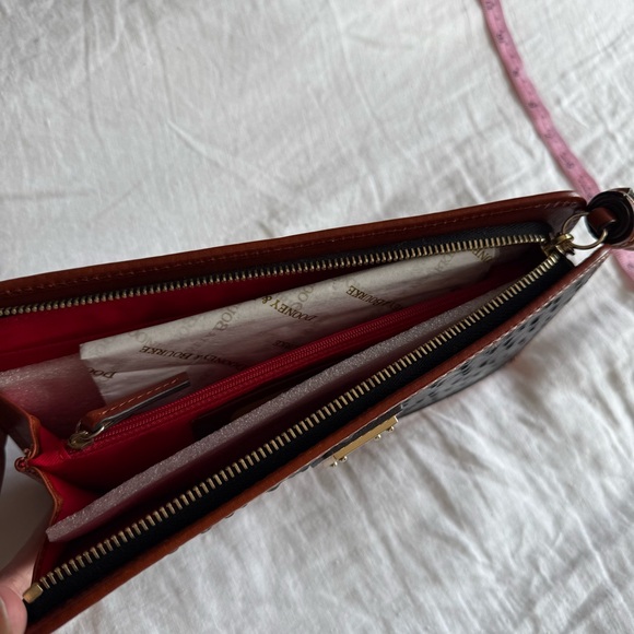 Dooney & Bourke Black and Brown Ostrich-Embossed Wallet - Picture 5 of 8